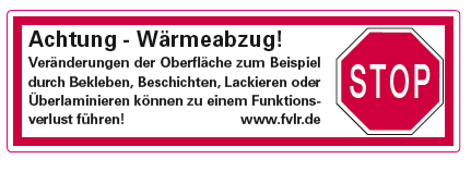 Zum FVLR-Aufkleber Wrmeabzugsflche